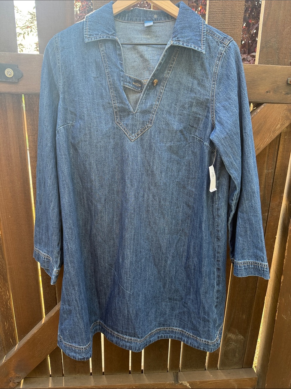 Old Navy Indigo Denim Tunic Shirt Dress